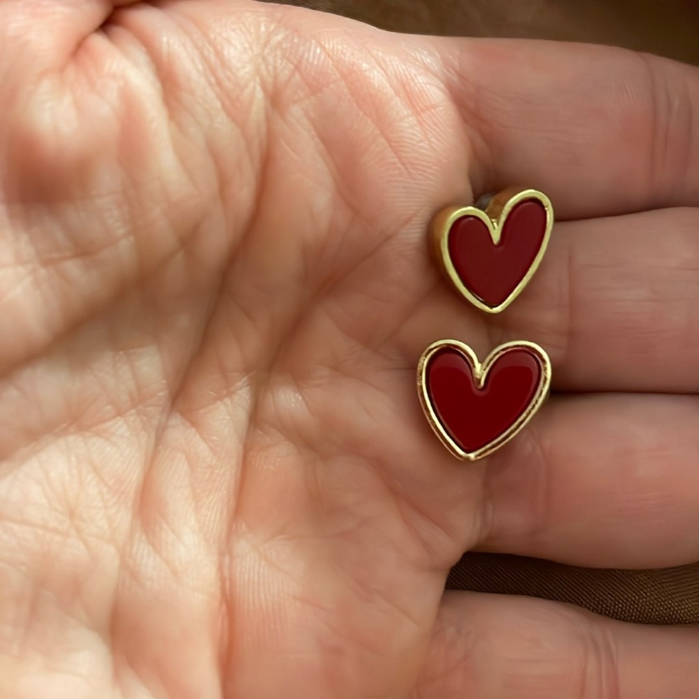 New 925 sterling heart earrings